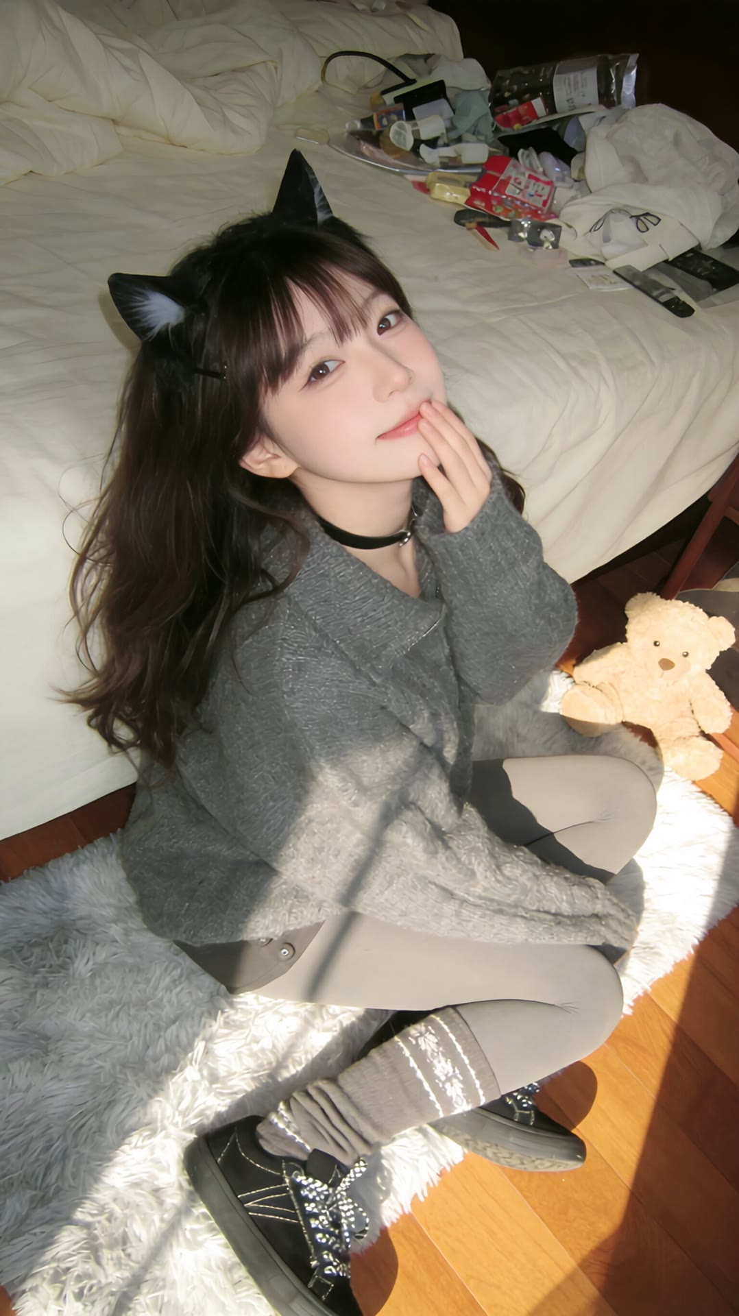 新发型当然要配新鞋子啰_喵喵好像睡着了 -网络美女-第1张