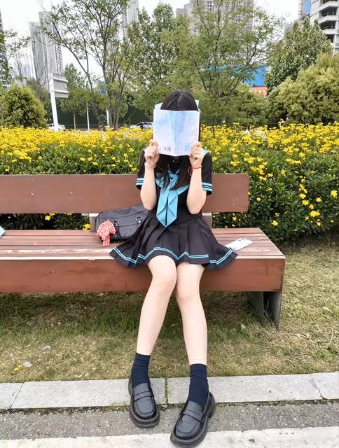 如果天气好的话 跟我走吧˶>𖥦<˶ #水手服